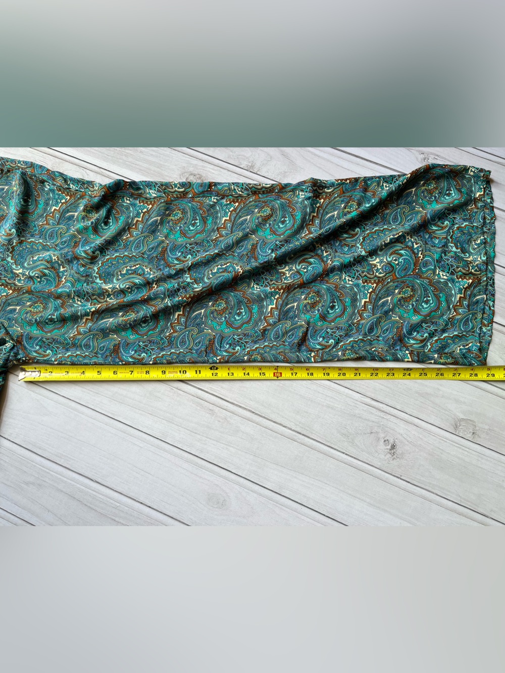 Philosophy Republic teal paisley wide leg pull on palazzo lounge pant.Size small - Picture 14 of 16